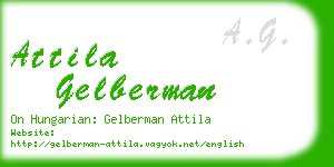 attila gelberman business card